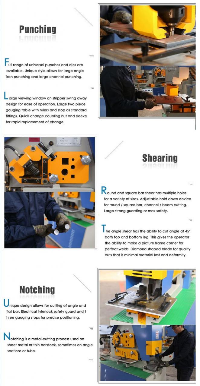 Hidraulički Ironworker ručni alat od 25 tona Hidraulički kombinirani stroj za probijanje i rezanje