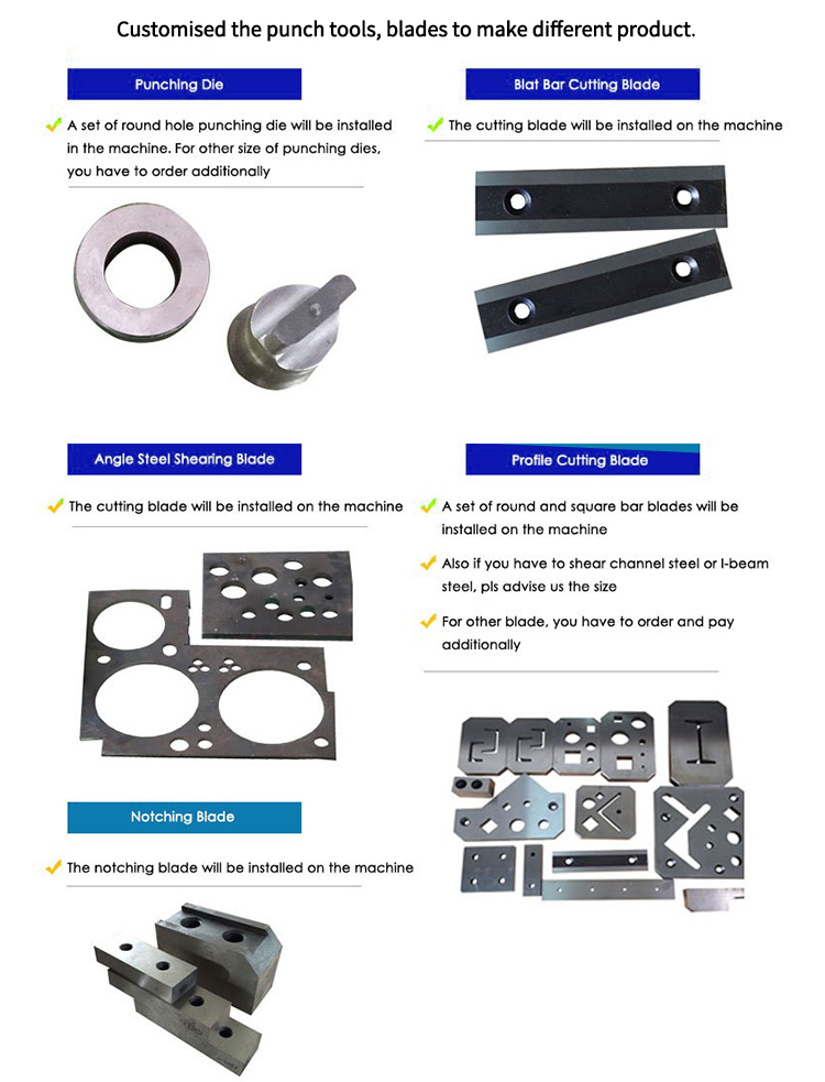 Hydraulic Ironworker 25 Ton Hand Tools Hydraulic Combined Punching And Cutting Machine Hidraulički Ironworker ručni alat od 25 tona Hidraulički kombinirani stroj za probijanje i rezanje