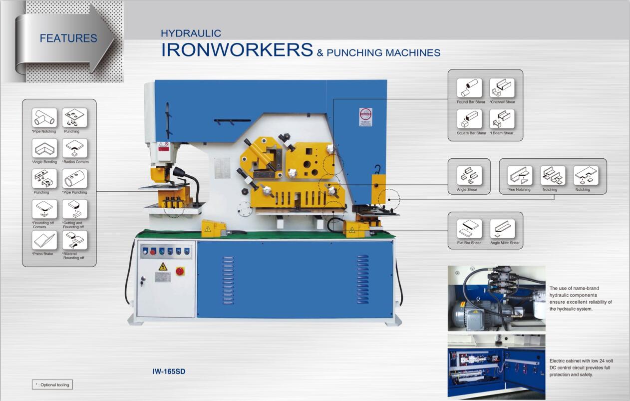 Metal Hydraulic IronWorker Machine Punching And Shearing Machine Metalni hidraulički IronWorker stroj za probijanje i rezanje