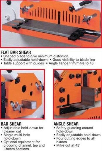 Q35y Series Multifunctional Hydraulic Iron Worker Combined Shearing And Punching Machine Višenamjenski hidraulički kombinirani stroj za šišanje i probijanje serije Q35y