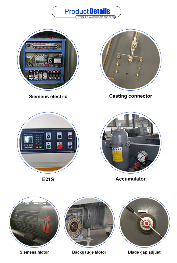 Qc12y-6x5000 Cnc Hydraulic Shearing Machine For Sheet Metal Cutting With Ce Qc12y-6x5000 CNC hidraulični stroj za rezanje lima s oznakom CE